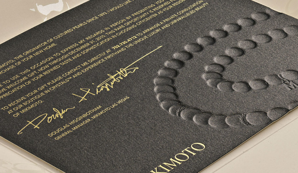 Mikimoto Foil Stamped Mailer