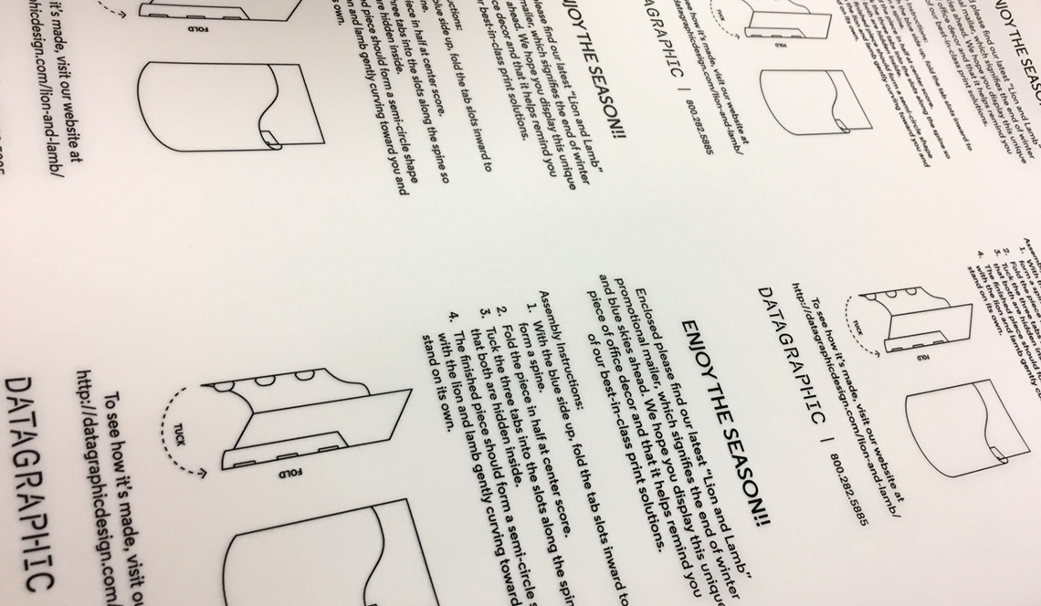 DataGraphic Lion and Lamb Direct Mailer