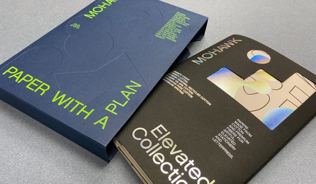 Paper sample books with Custom Slipcases for Mohawk