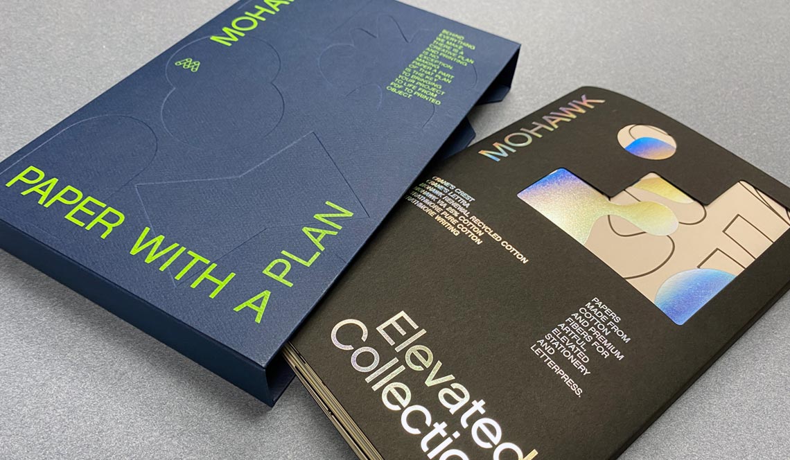 Paper sample books with Custom Slipcases for Mohawk