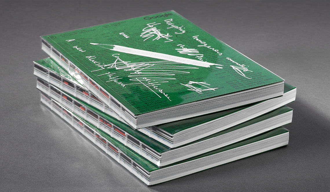 exposed Smyth sewn book for Rare with Google